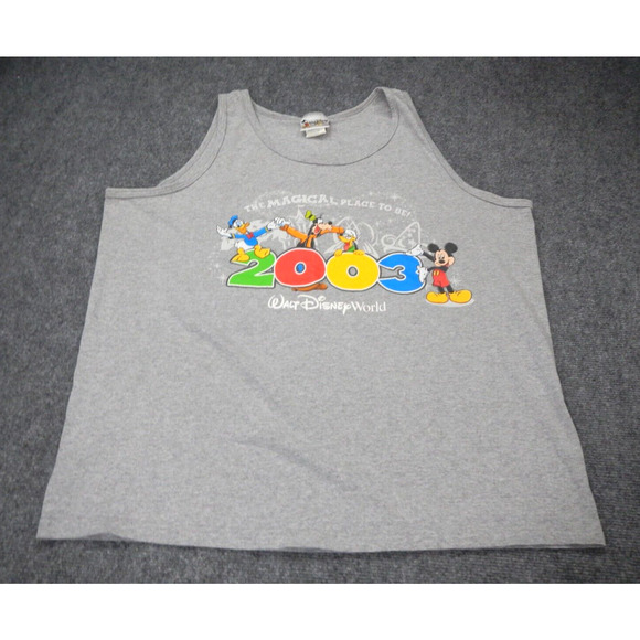 VTG Walt Disney‎ World Tank Top XL Magical Place To Be Graphic Sleeveless 2003 - Picture 1 of 8